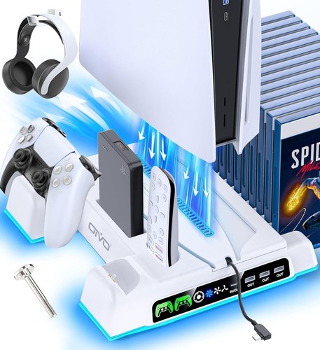 Ps5 stand cooling station with - ps5,