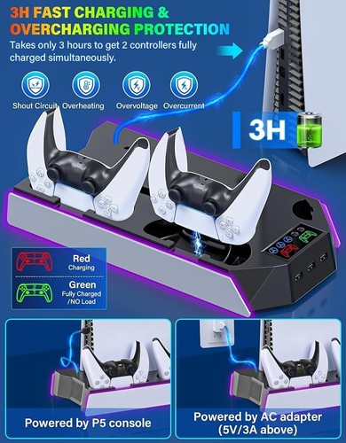 Ps5 slim cooling - stand, led