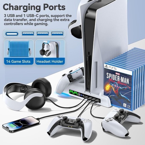 Ps5 slim pro stand and - ps5/slim/pro, cooling