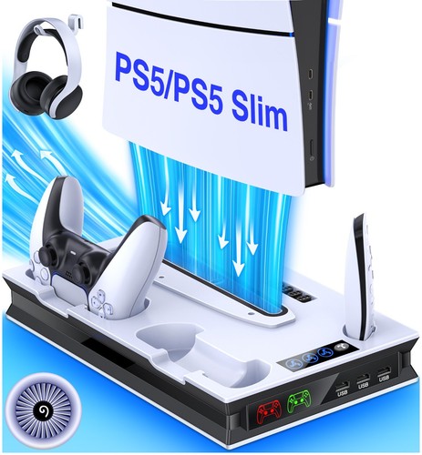 Ps5 slim stand - ps5, stand+cooling