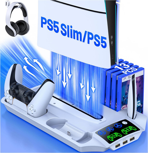 Ps5 cooling stand with - cooling, dual